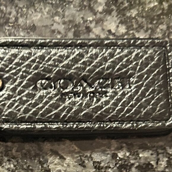 COACH Black Leather Charm Keychain Hang Tag (New) - Picture 2 of 4